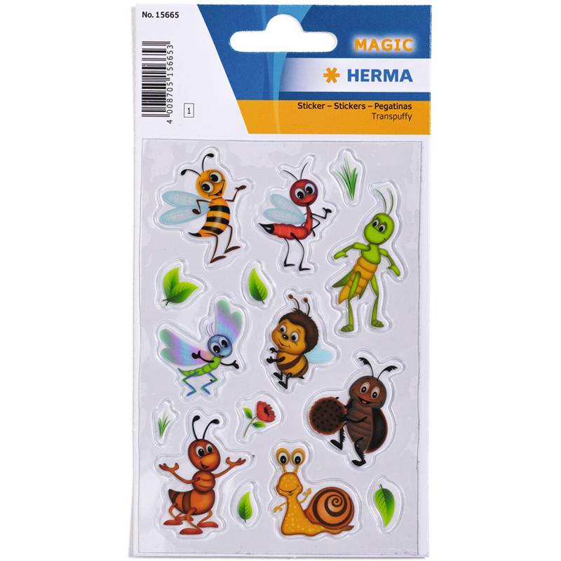 HERMA Transpuffy-Sticker MAGIC Wiesentiere