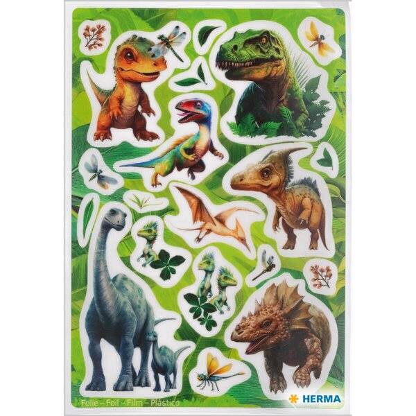 Schmucketikett MAGIC Dinos Folie 1 Bl 1 Pack