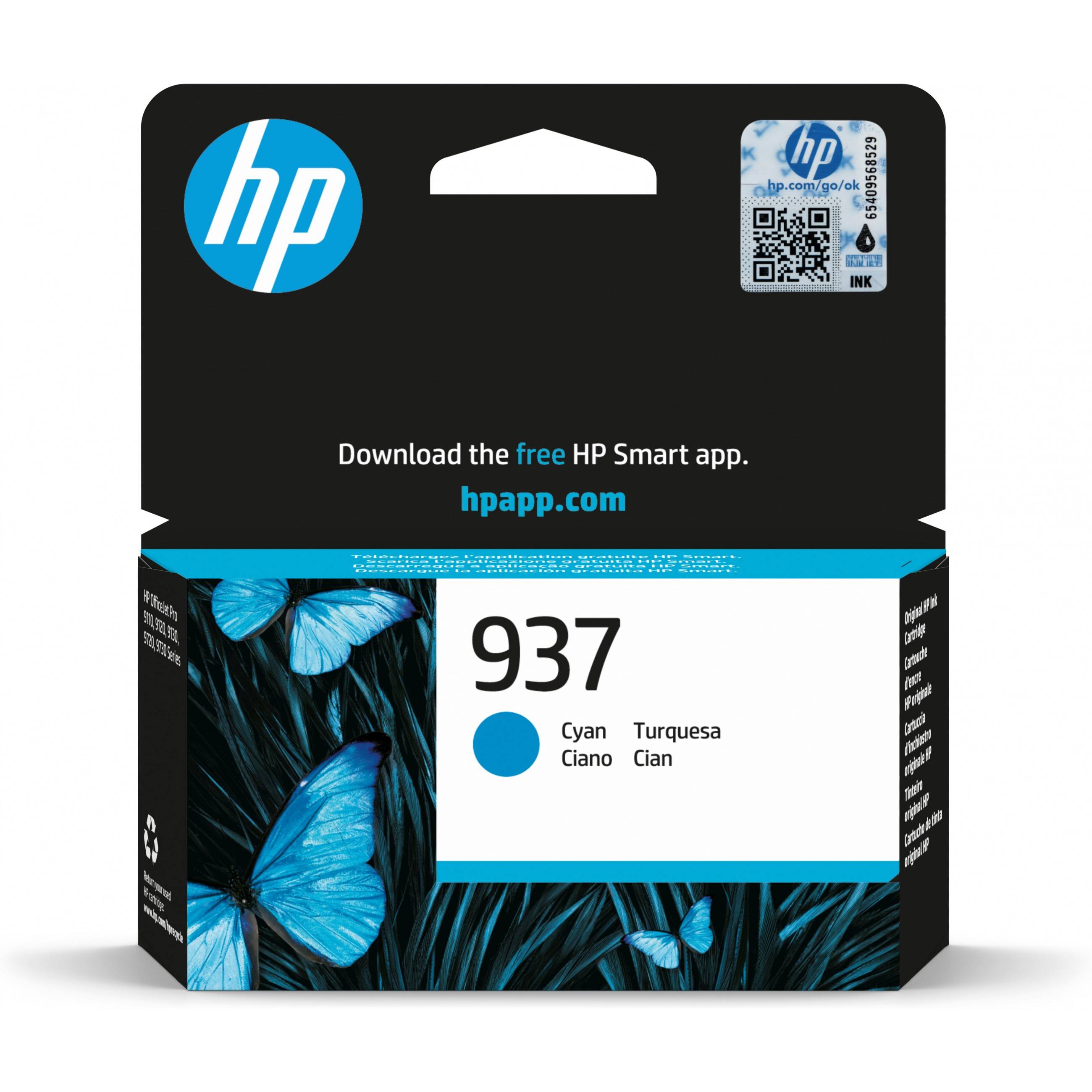 HP 937 Cyan Original ink cartridge Verbrauchsmaterialien Tinte