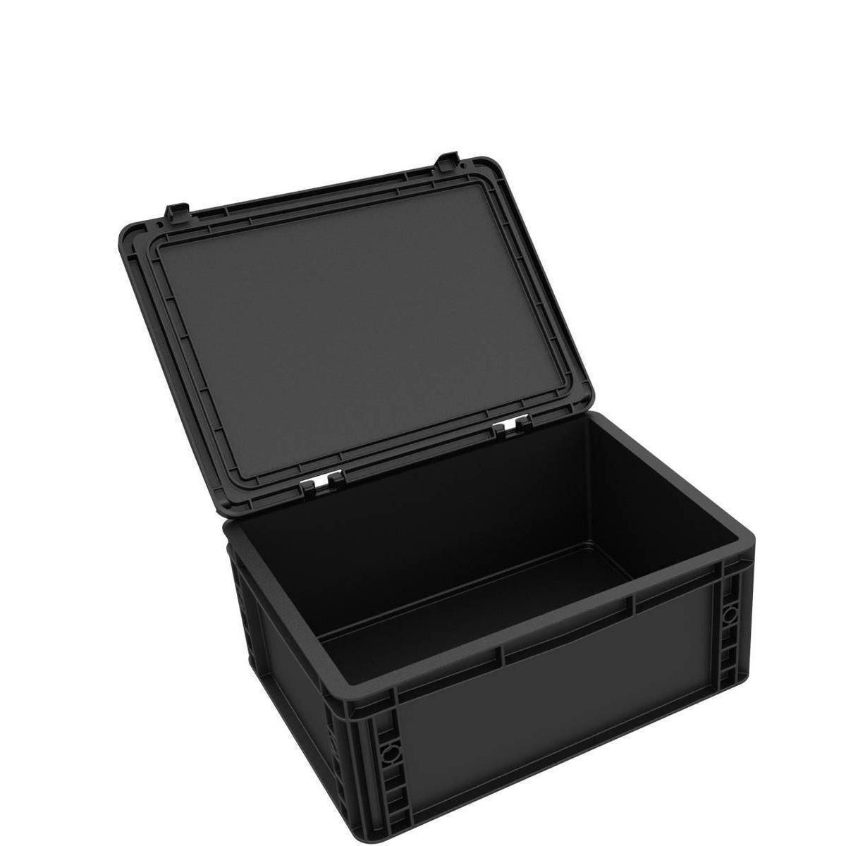 DDEB165ESD - DDEB165ESD Eurobehälter / Euro Box mit Scharnierdeckel