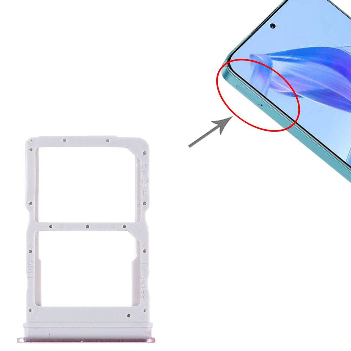 Für Honor 90 Lite SIM + SIM Card Tray Kartenhalter Gold