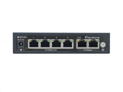 6-Port Fast Ethernet 4-Port PoE 802.3af -- 250M PoE Auto checking Switches