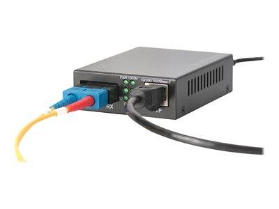 DIGITUS Konverter Gigabit PoE Singlem.Media RJ45/SC SM PSE Multimedia-Technik
