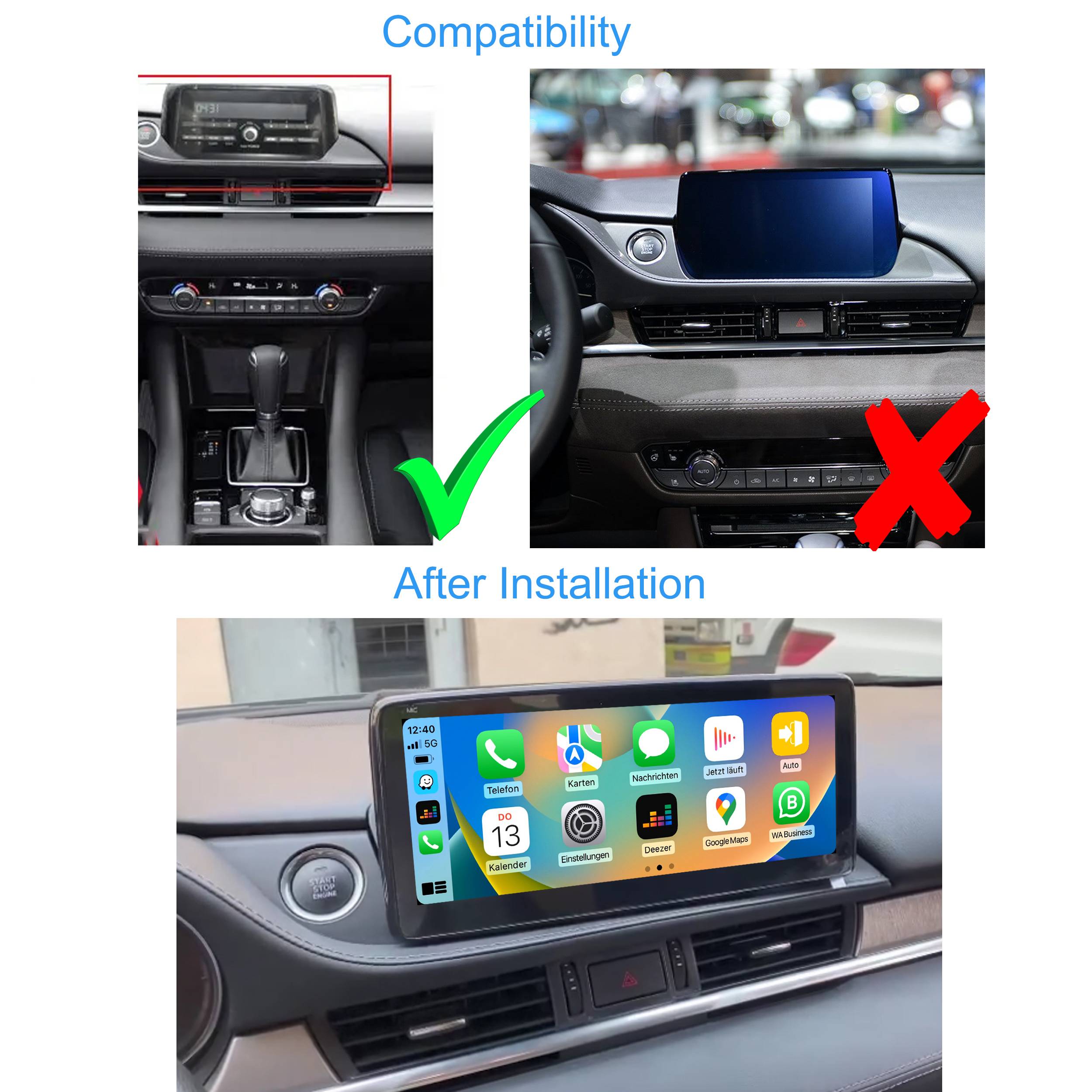 Für Mazda 6 ab 2020 10.25" Touch Android Autoradio GPS Navi CarPlay + Controller