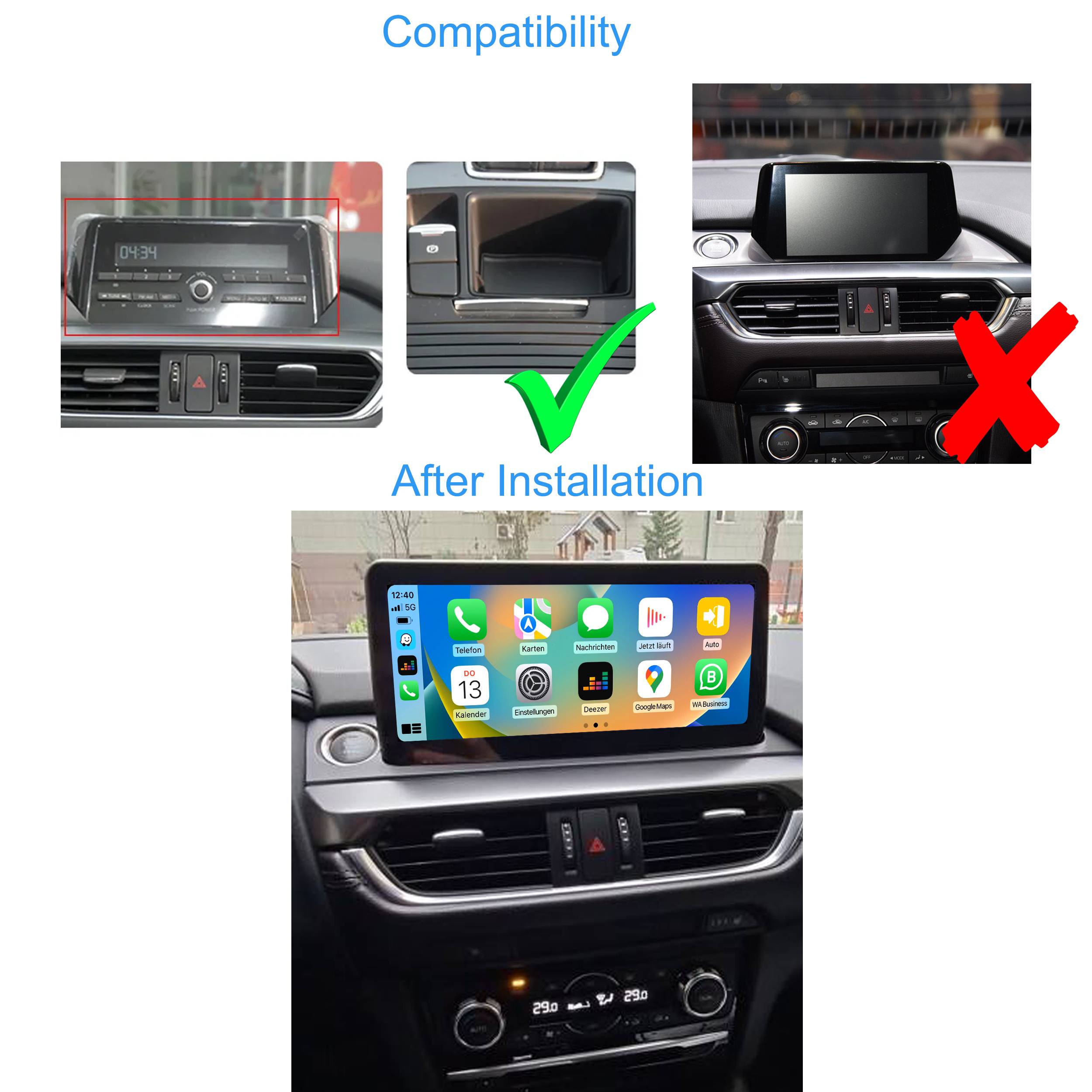 Für Mazda 6 17- 19 10.25" Touch Android Autoradio GPS Navi CarPlay + Controller