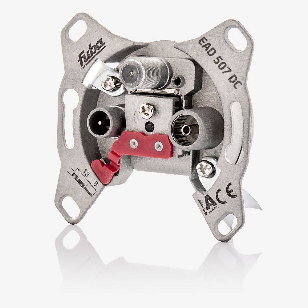 Fuba EAD 507 DC Antennendose 3-Loch - SAT Kabelfernsehen DVB-T Radio - Unicable-tauglich - Unterputz Antennensteckdose Enddose rückkanaltauglich