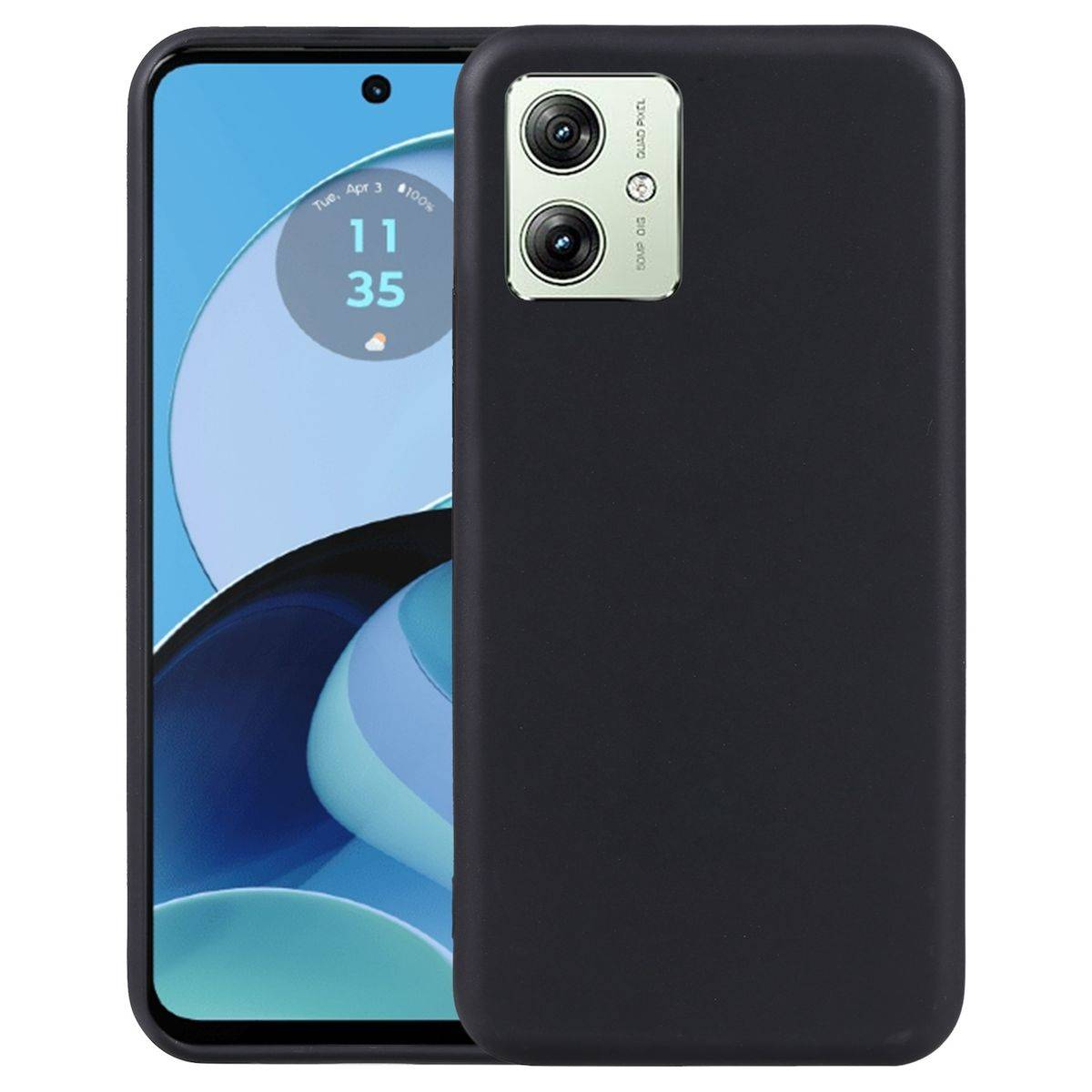 Für Motorola Moto G34 Silikon TPU Schutz Handy Hülle Case dünn Schwarz