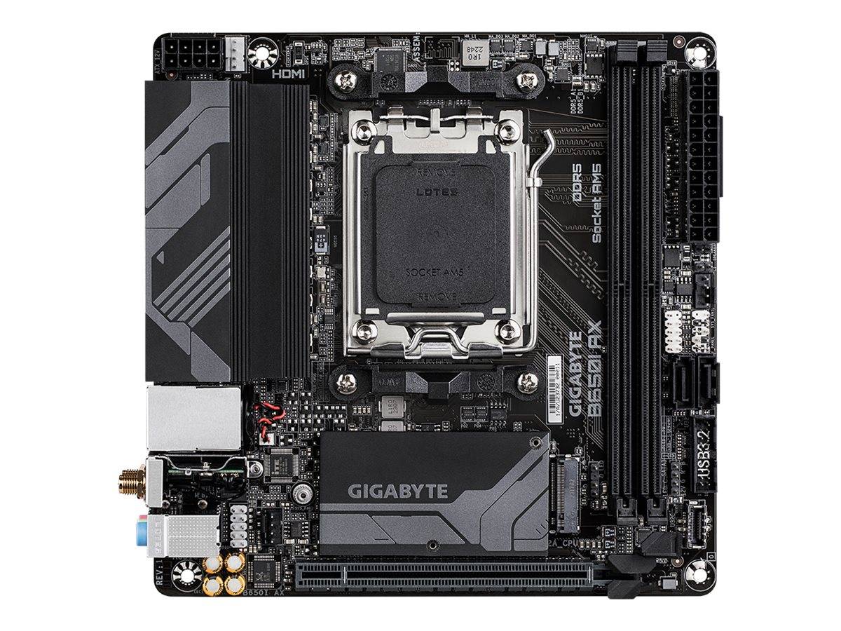 Gigabyte B650I AX - 1.0 - Motherboard - Mini-ITX - Socket AM5 - AMD B650 Chipsatz - USB 3.2 Gen 1, USB-C 3.2 Gen 1, USB