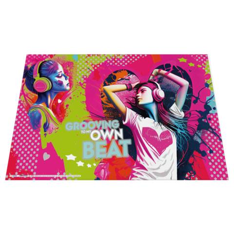 Schreibunterlage Karton Music Girl