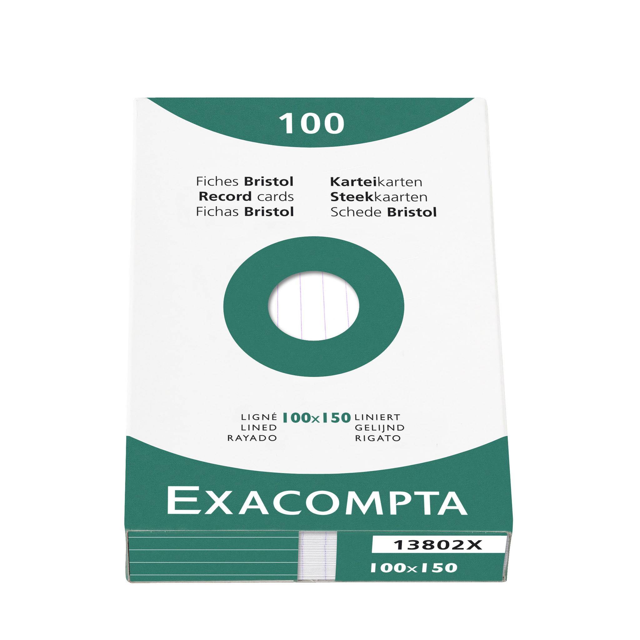 Exacompta 10x Karteikarten 10x15 liniert weiss 100St - Weiß - 13802X