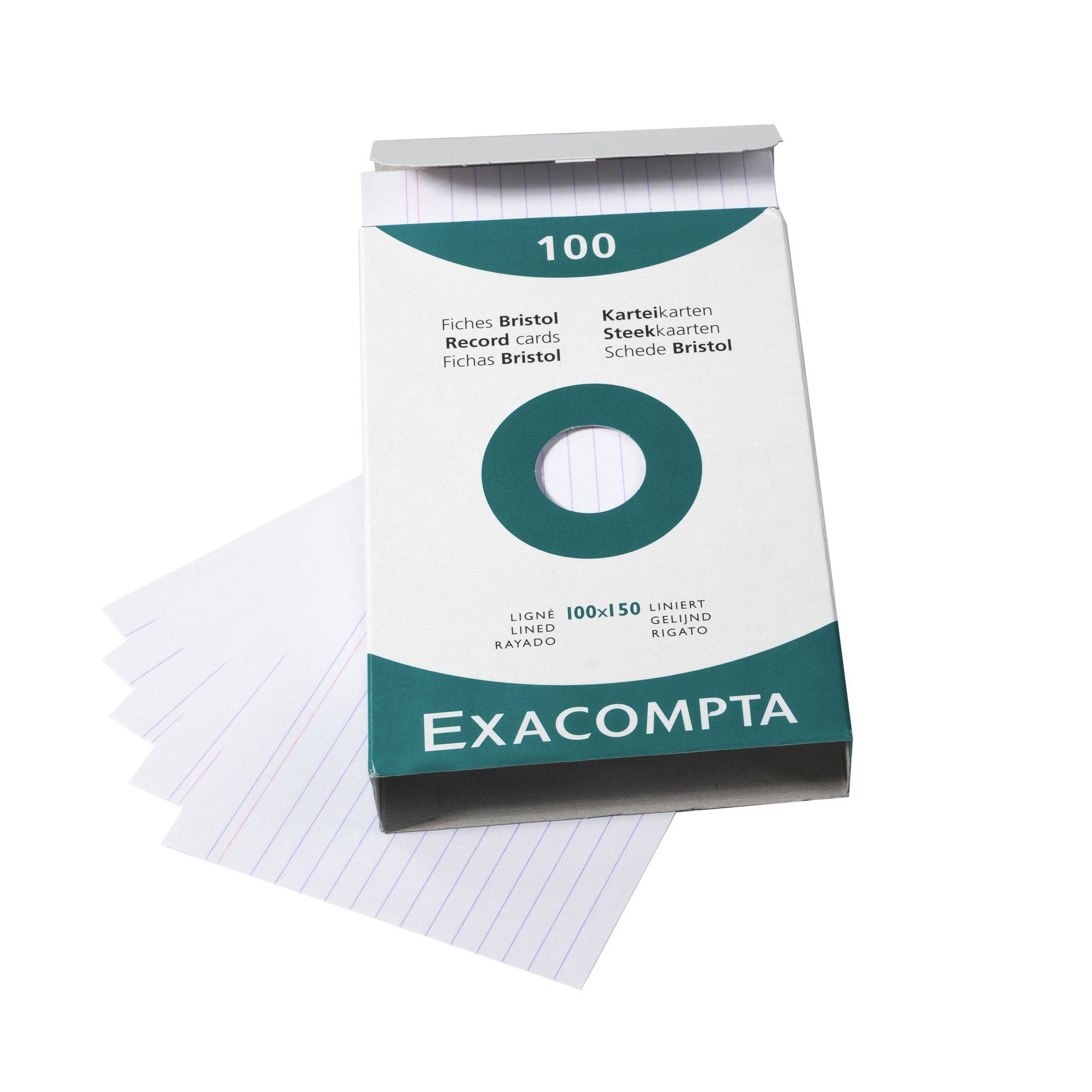 Exacompta 10x Karteikarten 10x15 liniert weiss 100St - Weiß - 13802X