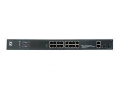 20-Port-Gigabit-PoE-Switch 16 PoE-Ausgänge -- 2 x Gigabit RJ45 2 x SFP