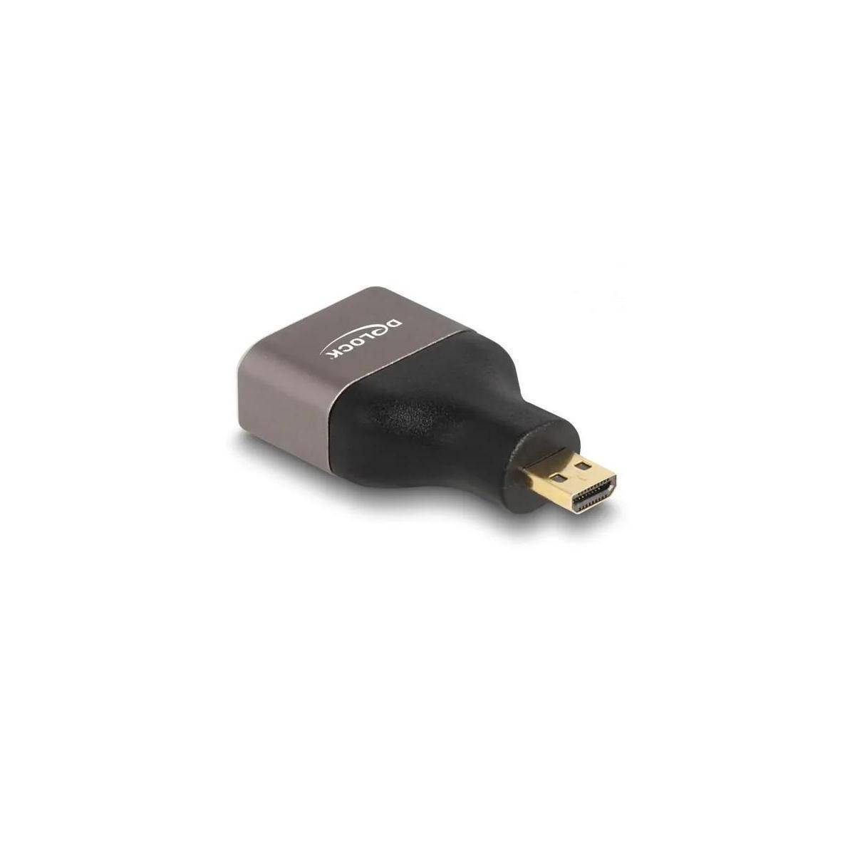 Delock Highspeed - HDMI-Adapter mit Ethernet - 19 pin micro HDMI Type D männlich