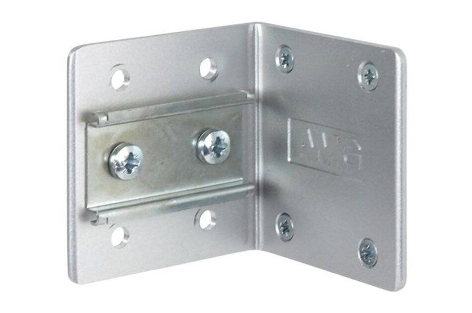 AMG2035, 90-Grad-DIN-Schienen-Wandhalterung mit Verlängerung, Montage für eine oder zwei Geräte