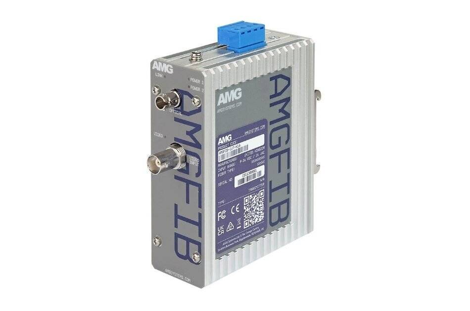 AMG Systems AMGFIB-1VT-S1A, Industrieller 1-Kanal CVI/TVI/AHD/CVBS Video Transmitter, Singlemode 20 km, 1 Faser, 1310nm