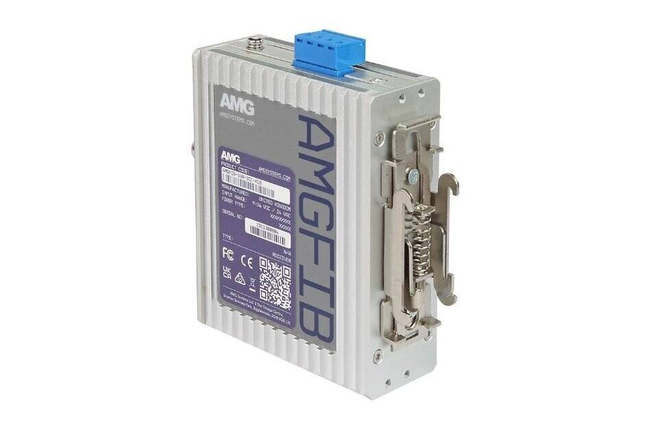 AMG Systems AMGFIB-1VT-3CC-M1A, Industrieller 1-Kanal CVI/TVI/AHD/CVBS Video Transmitter, 2x Kontakt in Videorichtung,