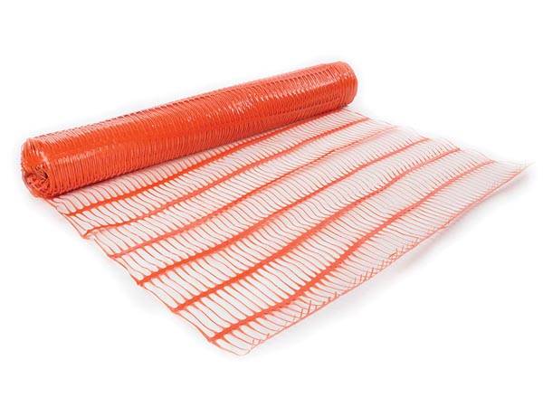 Perel Absperr-Warnzaun für Schutz und Abgrenzung von Baustellen, (Sport)-Veranstaltungen und öffentlichen Bereichen Orange, Rolle: 1 m x 50 m, 80 g/