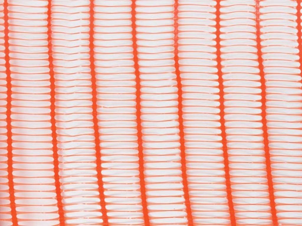 Perel Absperr-Warnzaun für Schutz und Abgrenzung von Baustellen, (Sport)-Veranstaltungen und öffentlichen Bereichen Orange, Rolle: 1 m x 50 m, 80 g/