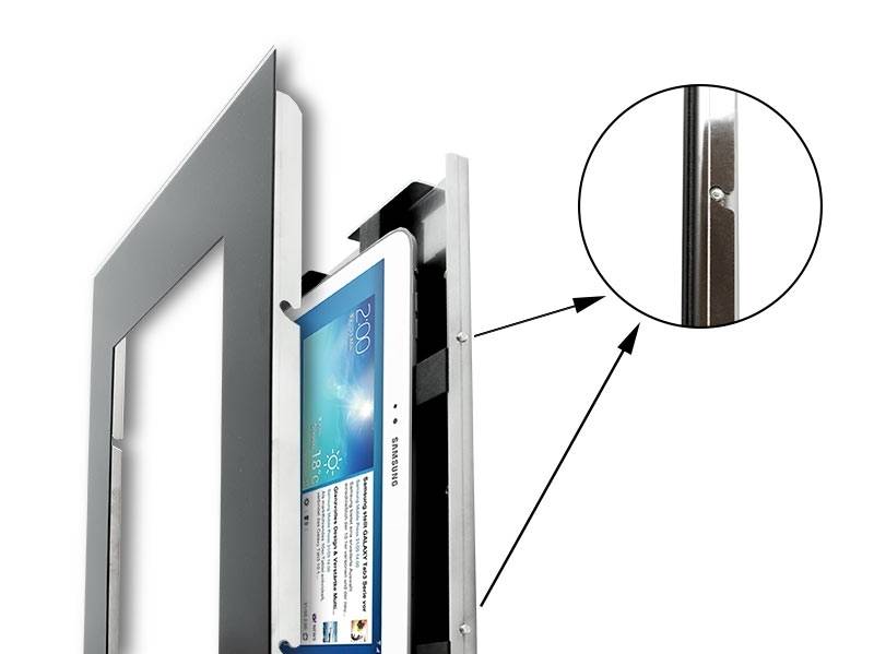 TabLines TWE001B Tablet Wandeinbau für Samsung Tab 3 10.1, schwarz