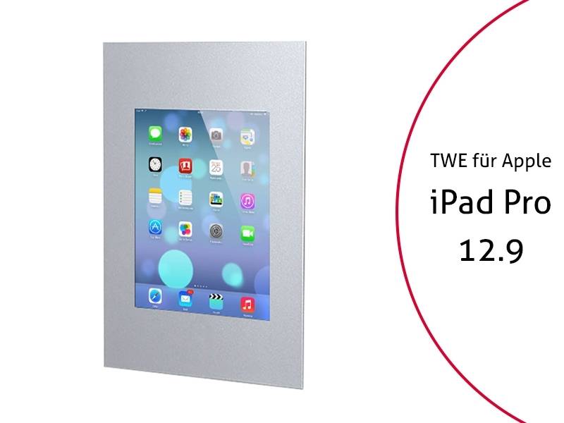 TabLines TWE032S Tablet Wandeinbau für Apple iPad Pro 12.9 (1./2. Gen.) , silber
