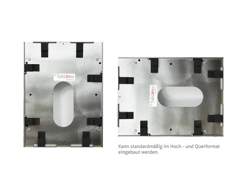 TabLines TWE084S Tablet Wandeinbau für Samsung Tab S6, DS, silber