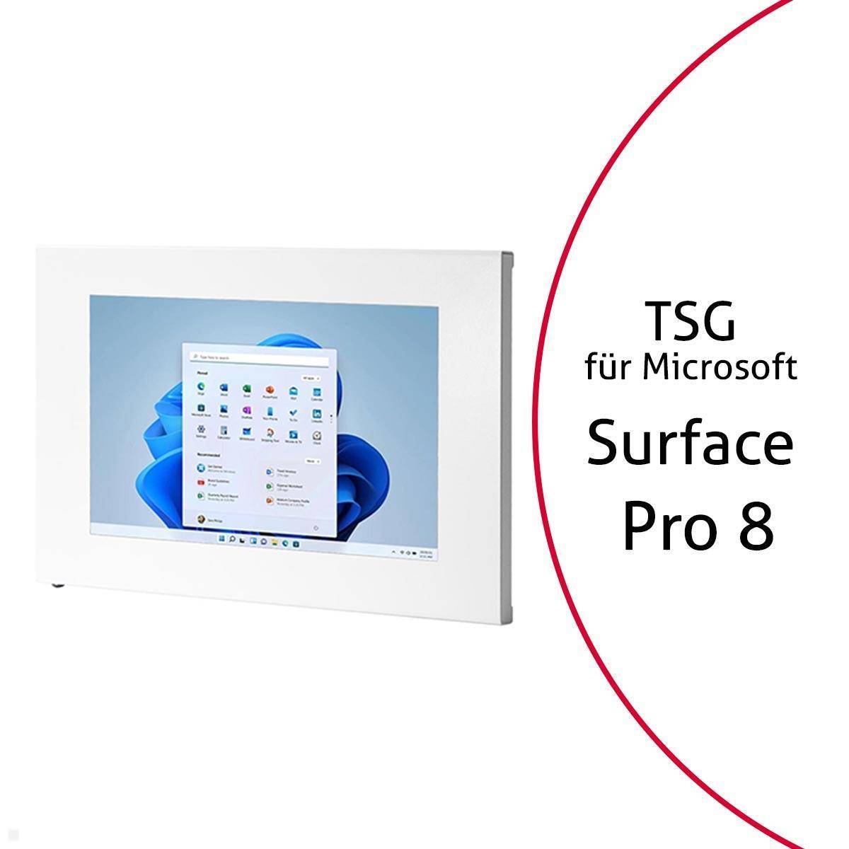 TabLines TSG083W Tablet Schutzgehäuse für Microsoft Surface Pro 8, weiß