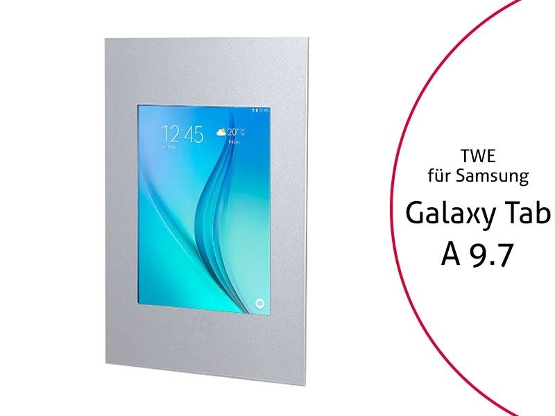 TabLines TWE011S Tablet Wandeinbau für Samsung Tab A 9.7, silber