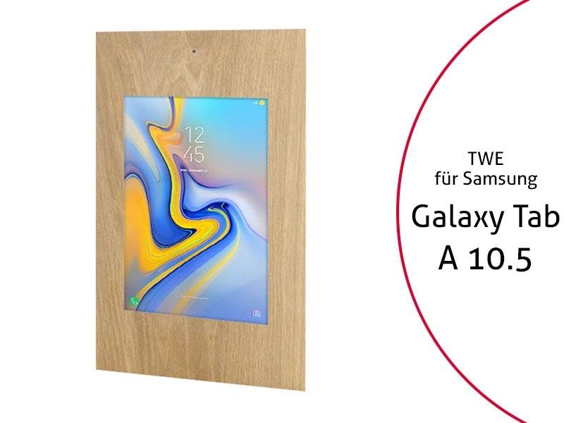 TabLines TWE068O Tablet Wandeinbau für Samsung Tab A 10.5, DS, Eiche