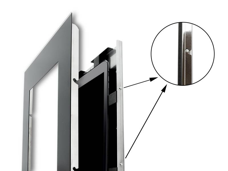 TabLines TWE053O Tablet Wandeinbau für Apple iPad Air 1 DS, Eiche