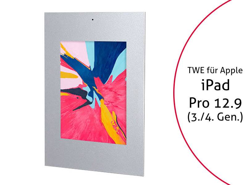 TabLines TWE072S Tablet Wandeinbau für Apple iPad Pro 12.9 (3./4. Gen.), DS, sil...