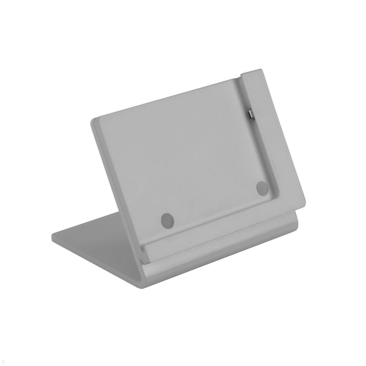TabLines TTP001S Tabletständer Tisch Plug für iPad 10.2 (7./8./9. Gen.), silber