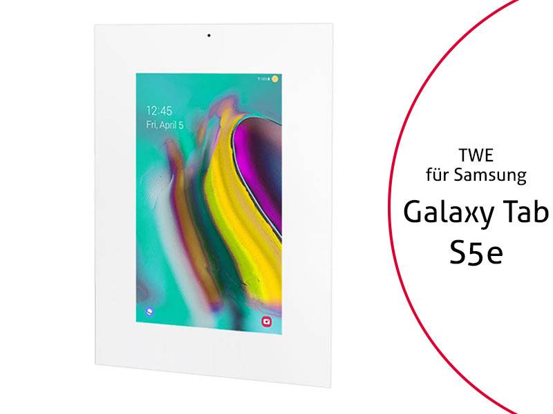 TabLines TWE086W Tablet Wandeinbau für Samsung Tab S5e, DS, weiß