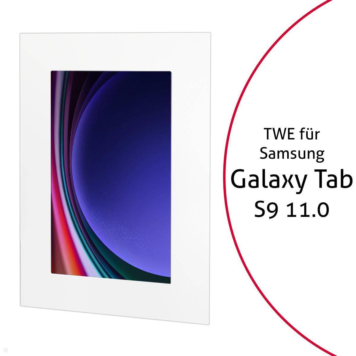 TabLines TWE110W Tablet Wandeinbau für Samsung Tab S9 11.0, weiß