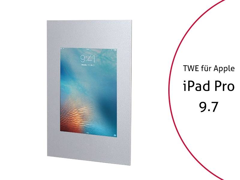 TabLines TWE044S Tablet Wandeinbau für Apple iPad Pro 9.7, silber