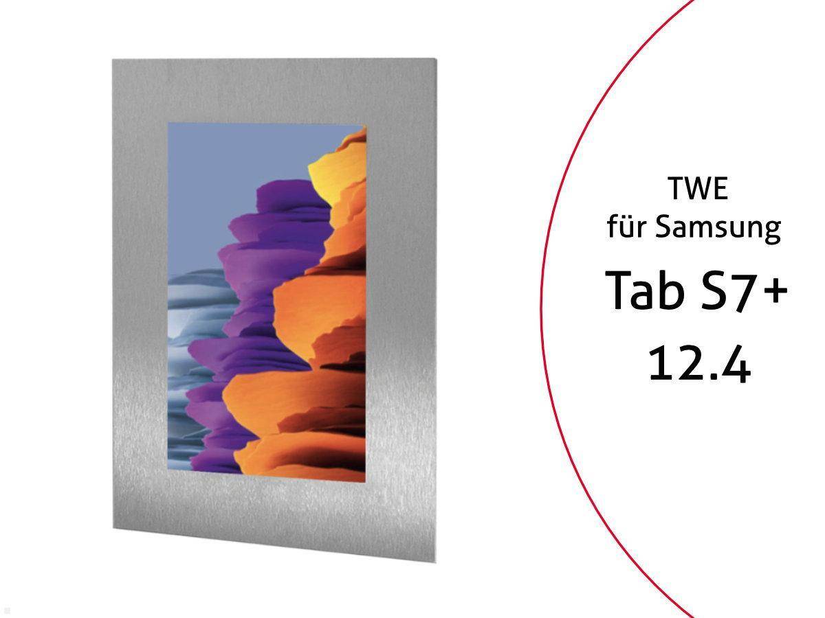 TabLines TWE077E Tablet Wandeinbau für Samsung Tab S7+ 12.4, Edelstahl