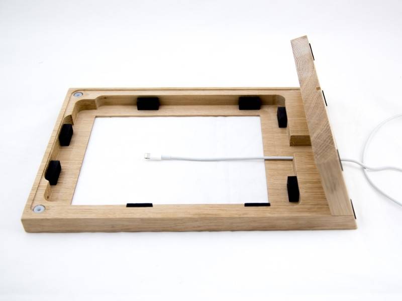 TabLines TTS051 Tablet Tischständer Samsung Tab A 10.5, Eiche