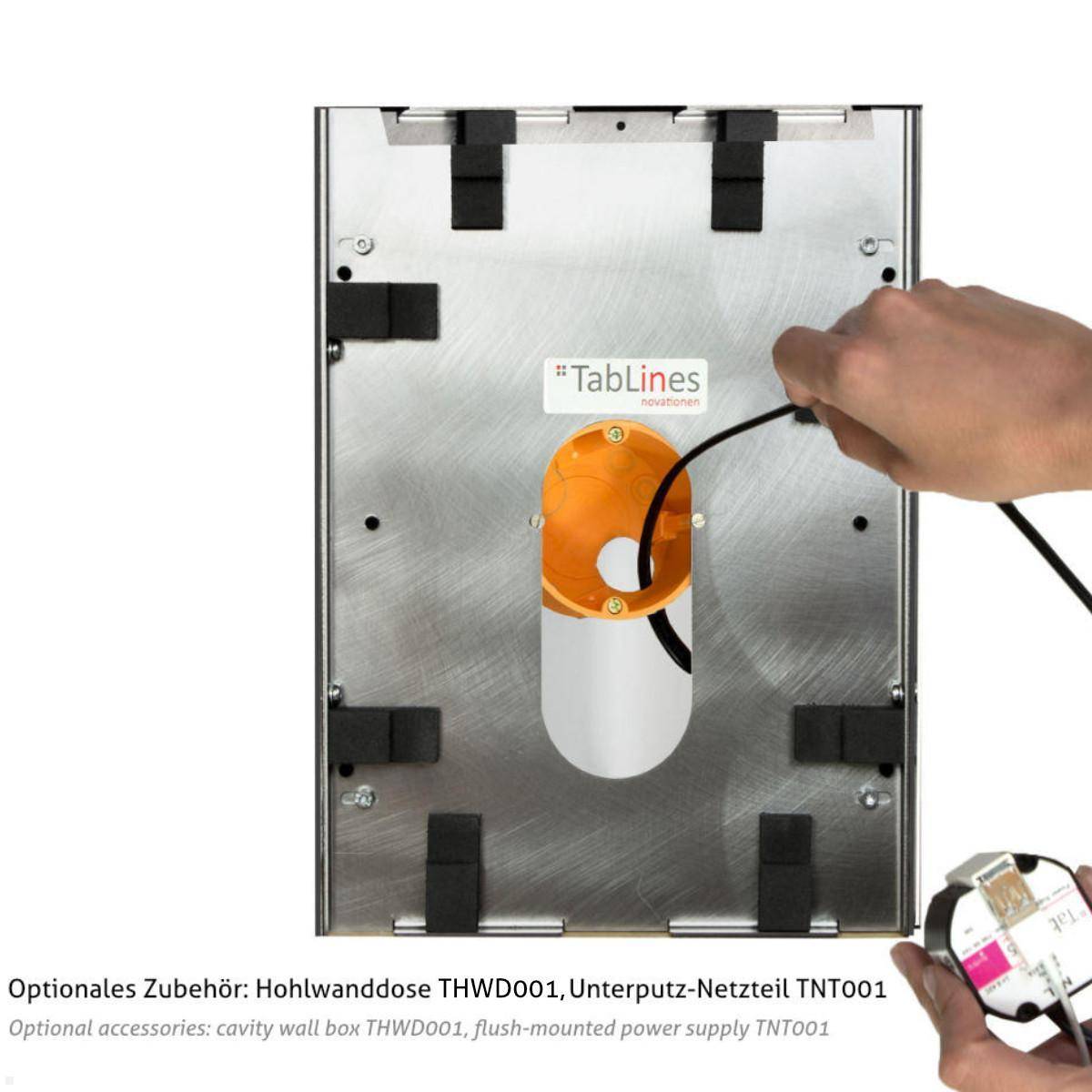 TabLines TWE100W Tablet Wandeinbau für Amazon fire HD 10 (2021), weiß