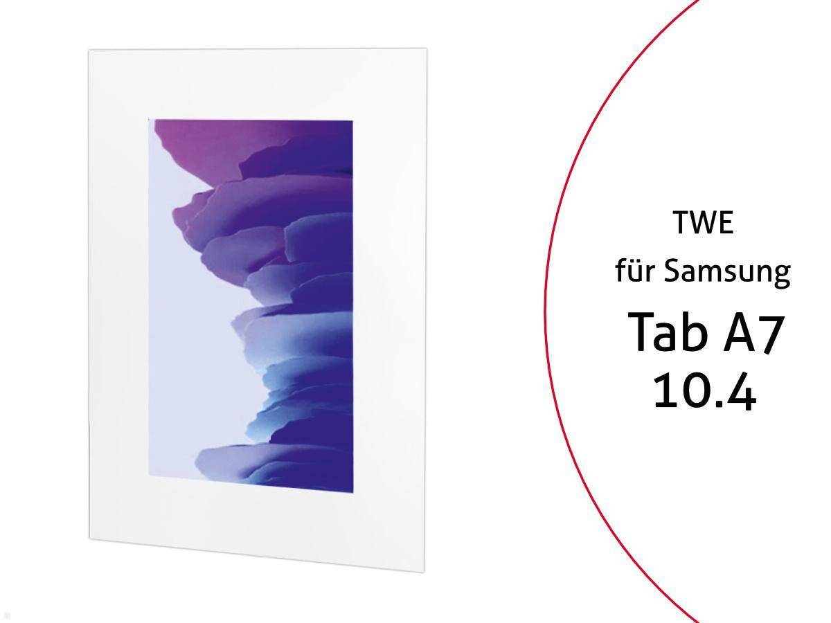 TabLines TWE090W Tablet Wandeinbau für Samsung Tab A7 10.4, weiß