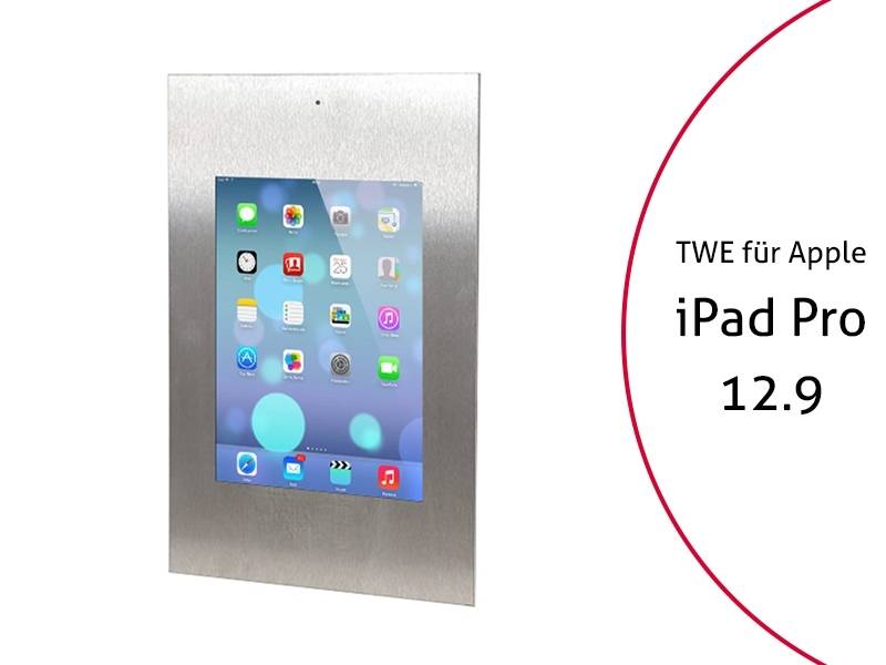 TabLines TWE033E Tablet Wandeinbau für Apple iPad Pro 12.9 (1./2. Gen.) DS, Edel...