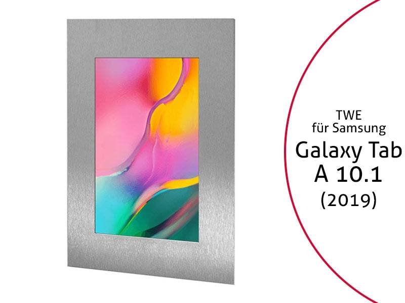 TabLines TWE079E Tablet Wandeinbau für Samsung Tab A 10.1 (2019), Edelstahl