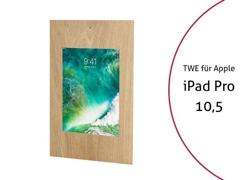 TabLines TWE059O Tablet Wandeinbau für Apple iPad Pro 10.5, DS, Eiche
