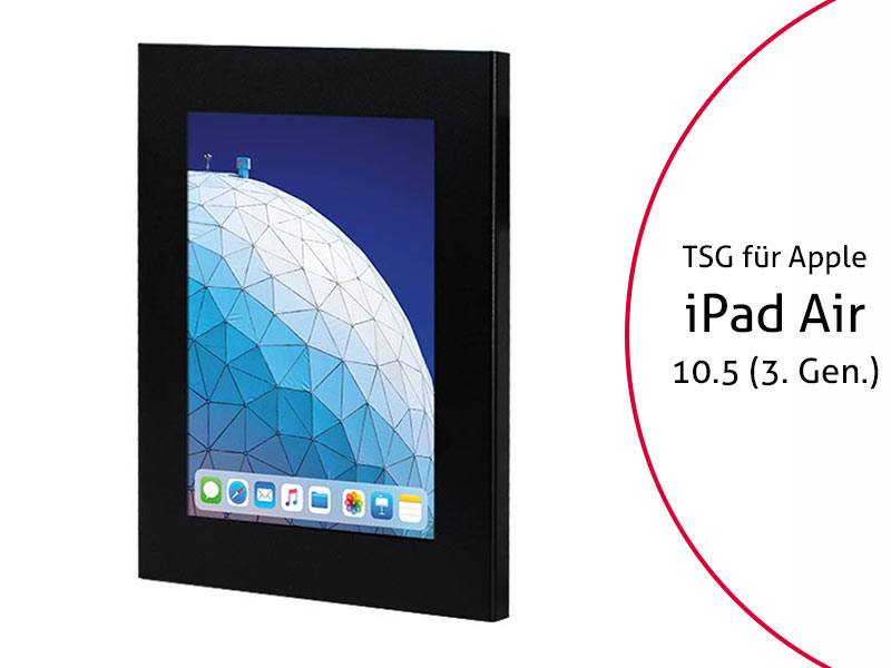 TabLines TSG061B Tablet Schutzgehäuse für Apple iPad Air 3 10.5 (2019), schwarz