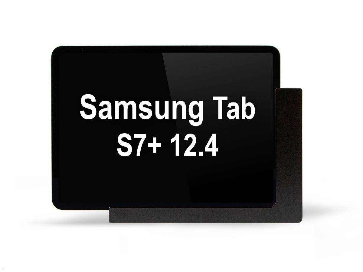 TabLines TWP008B Tablet Wandhalterung für Samsung Tab S7+ 12.4, schwarz