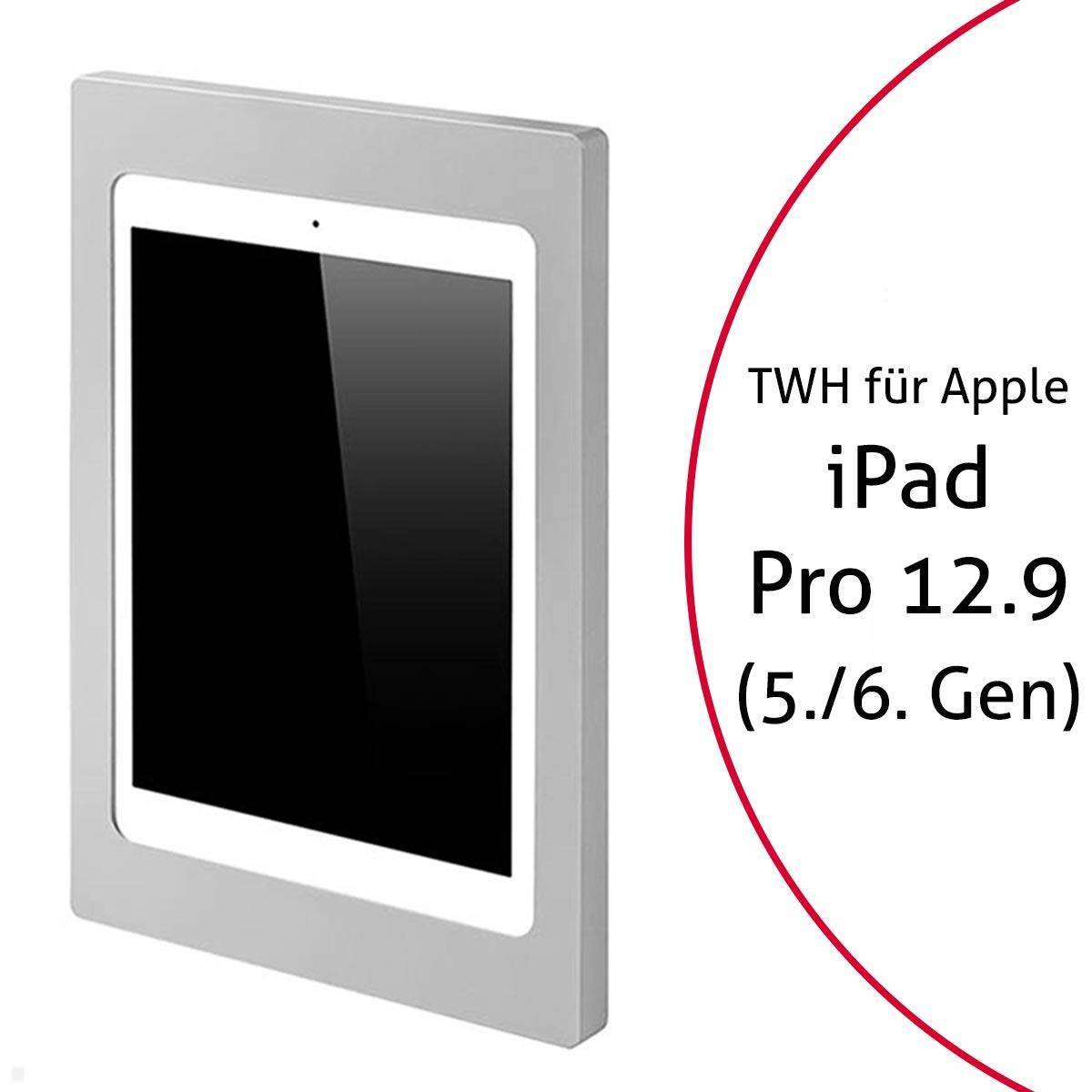 TabLines TWH041S Tablet Wandhalterung für Apple iPad Pro 12.9 (5./6. Gen.) silbe...