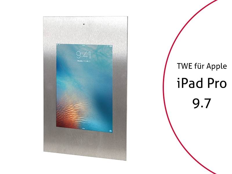 TabLines TWE046E Tablet Wandeinbau für Apple iPad Pro 9.7 - DS, Edelstahl