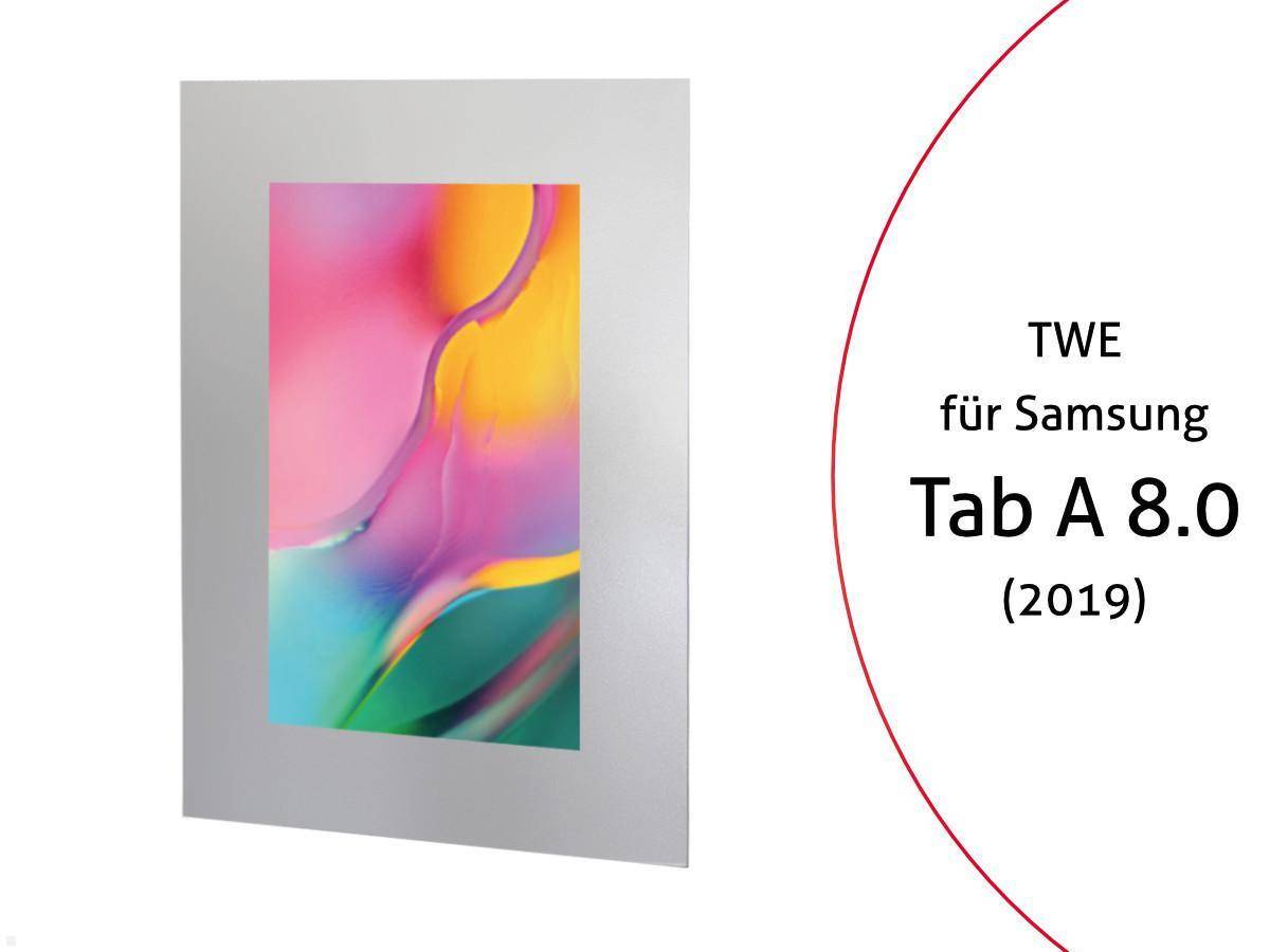 TabLines TWE078S Tablet Wandeinbau für Samsung Tab A 8.0 Zoll, silber