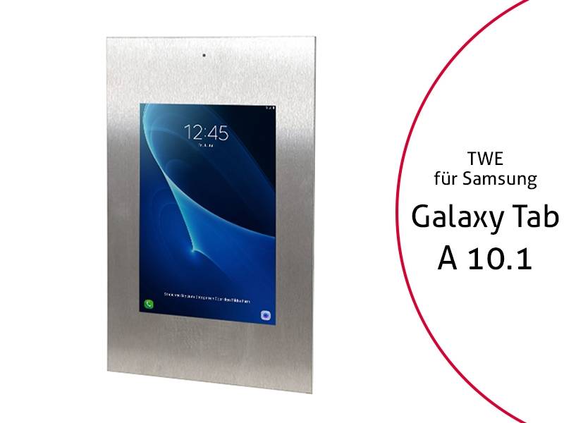 TabLines TWE048E Tablet Wandeinbau für Samsung Tab A 10.1 (2016) - DS, Edelstahl