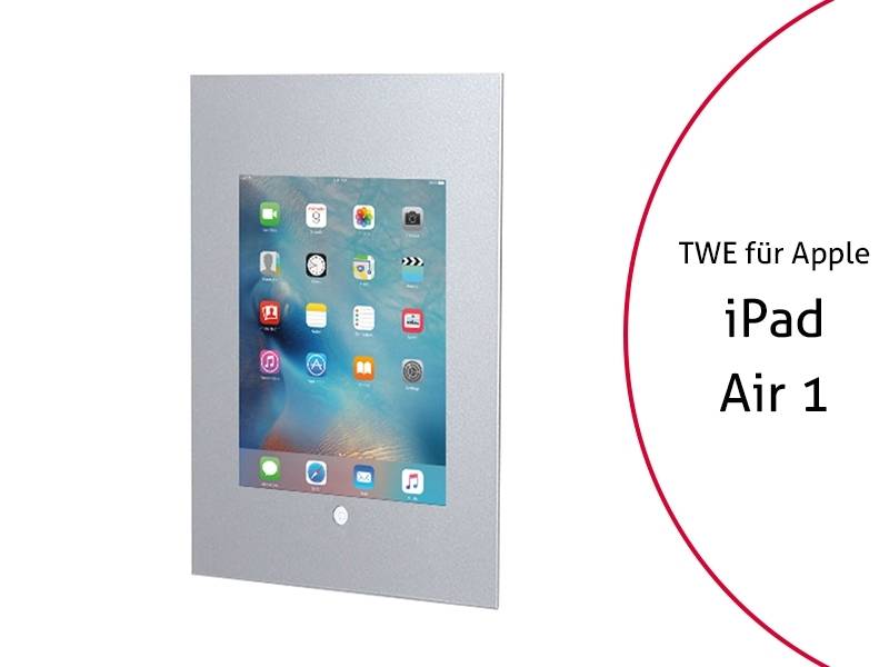 TabLines TWE051S Tablet Wandeinbau für Apple iPad Air 1 HB, silber