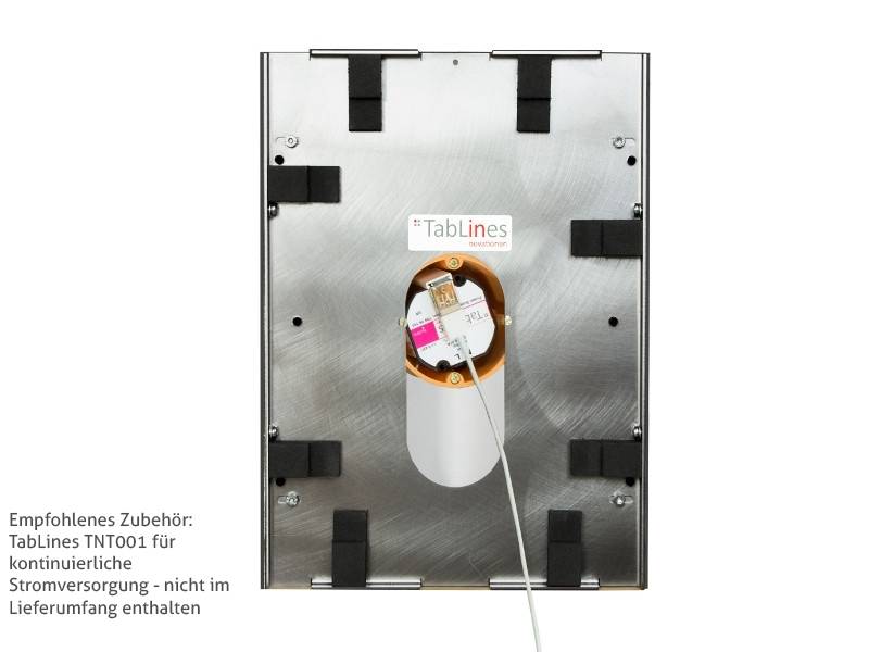 TabLines TWE038E Tablet Wandeinbau für Samsung Tab S3 9.7, Edelstahl