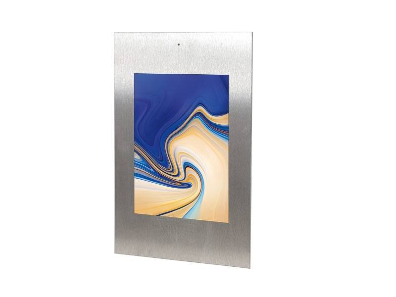 TabLines TWE066E Tablet Wandeinbau für Samsung Tab S4 10.5, DS, Edelstahl